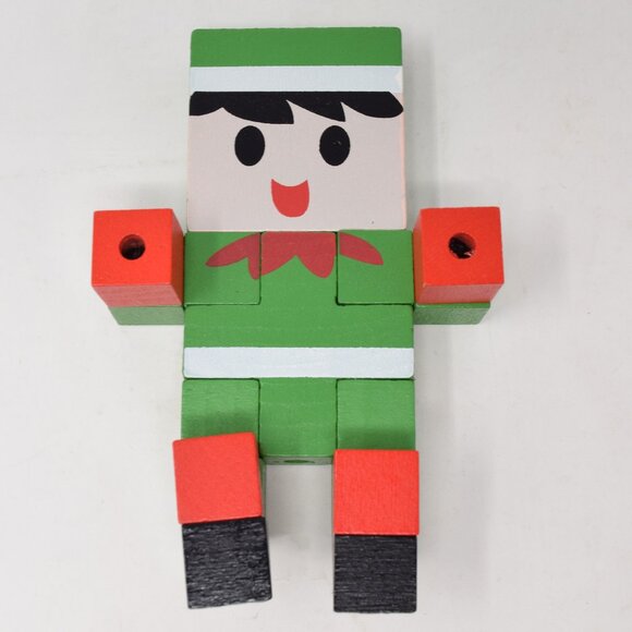 2020 Merkury Innovations Christmas Elf Wooden 3D Puzzle Holiday Secret Santa - Picture 7 of 16